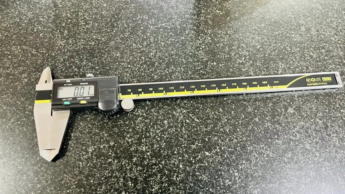 Digital caliper — On granite surface plate